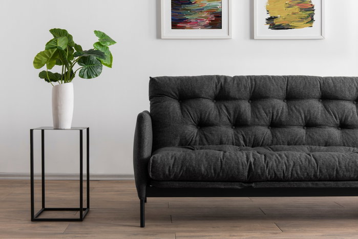 Atelier Del Sofa Renge - Sofá cama de 3 plazas Gris oscuro